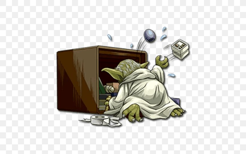 Sticker Image Illustration Yoda Cartoon, PNG, 512x512px, Sticker, Cartoon, Demon, Human Behavior, Legend Download Free