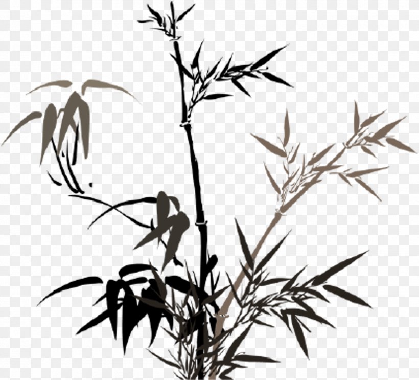 China Bamboo Ink Wash Painting Chinese Painting, PNG, 1890x1713px, China, Bamboo, Black And White, Branch, Chinese Painting Download Free