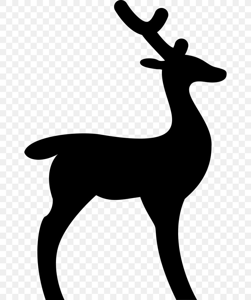 Reindeer Deer Hunting White-tailed Deer, PNG, 662x980px, Reindeer, Animal, Antler, Black And White, Deer Download Free