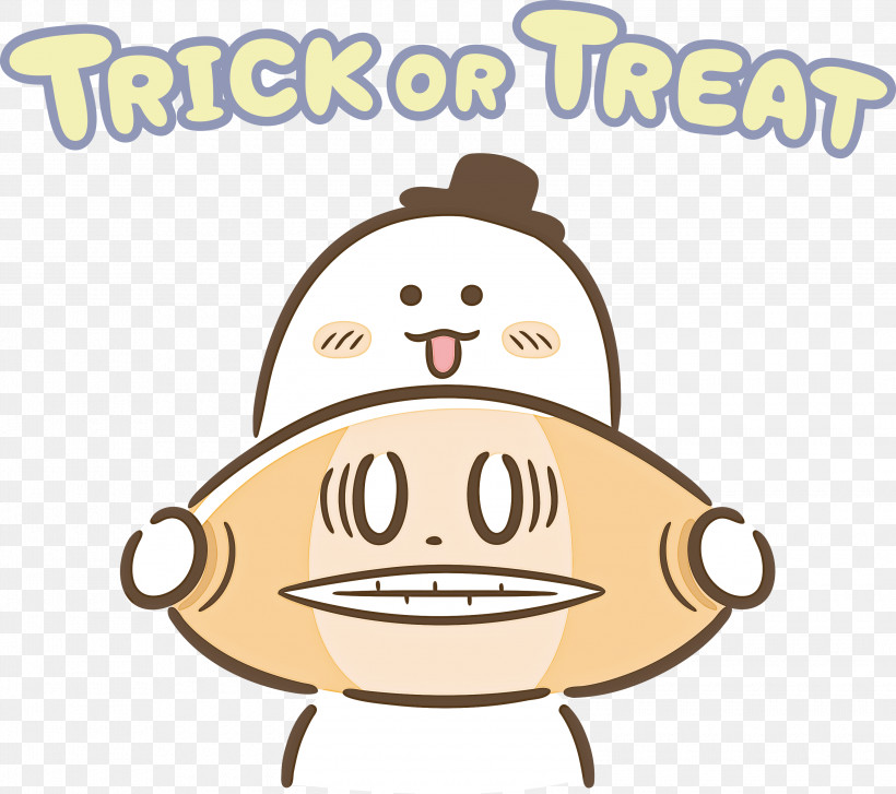 TRICK OR TREAT Happy Halloween, PNG, 3000x2660px, Trick Or Treat, Biology, Cartoon, Geometry, Happiness Download Free