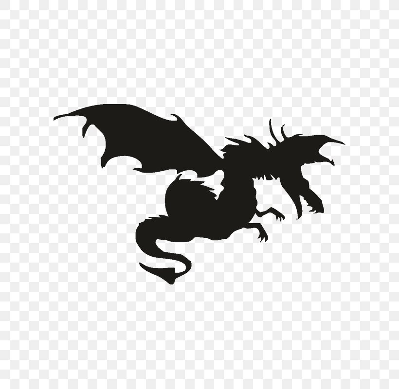 Dragon Bumper Sticker Wall Decal, PNG, 800x800px, Dragon, Adhesive, Black And White, Bumper Sticker, Car Download Free