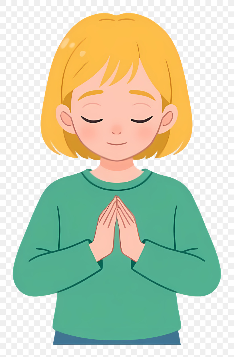 Girl Praying - Peaceful Child Praying PNG