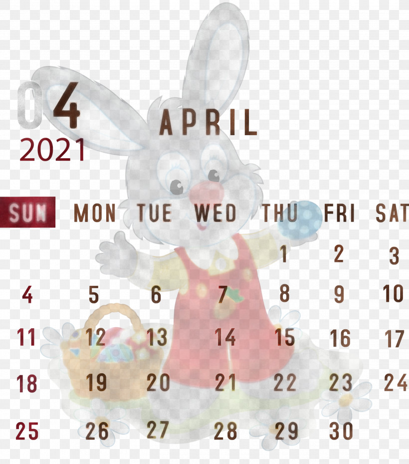 April 2021 Printable Calendar April 2021 Calendar 2021 Calendar, PNG, 2645x3000px, 2021 Calendar, April 2021 Printable Calendar, Biology, Easter Bunny, Infant Download Free