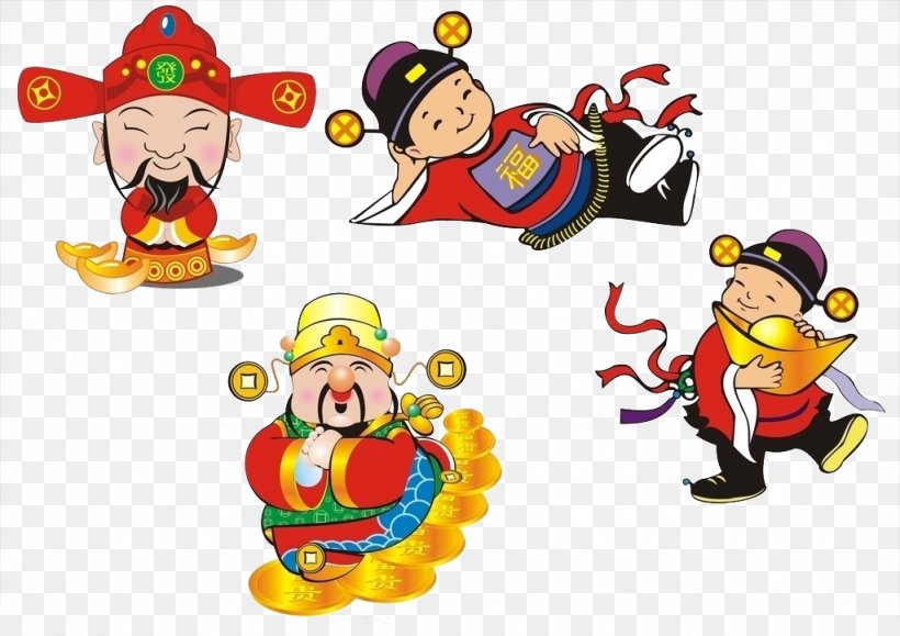 Caishen Cartoon, PNG, 1024x724px, Caishen, Animation, Art, Cartoon, Chinese New Year Download Free