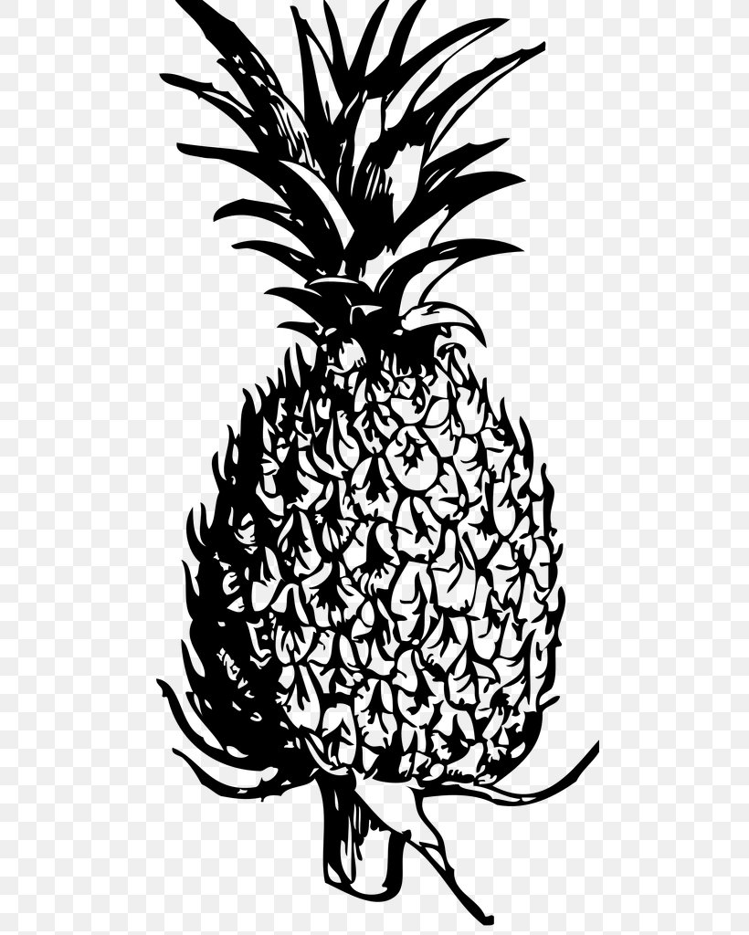 Pineapple Blog Black And White Clip Art, PNG, 492x1024px, Pineapple, Arecales, Artwork, Black, Black And White Download Free