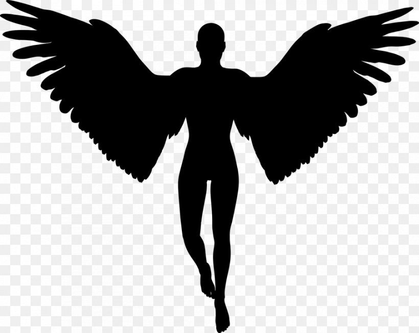 Cherub Angel Silhouette, PNG, 903x720px, Cherub, Angel, Beak, Bird, Black And White Download Free