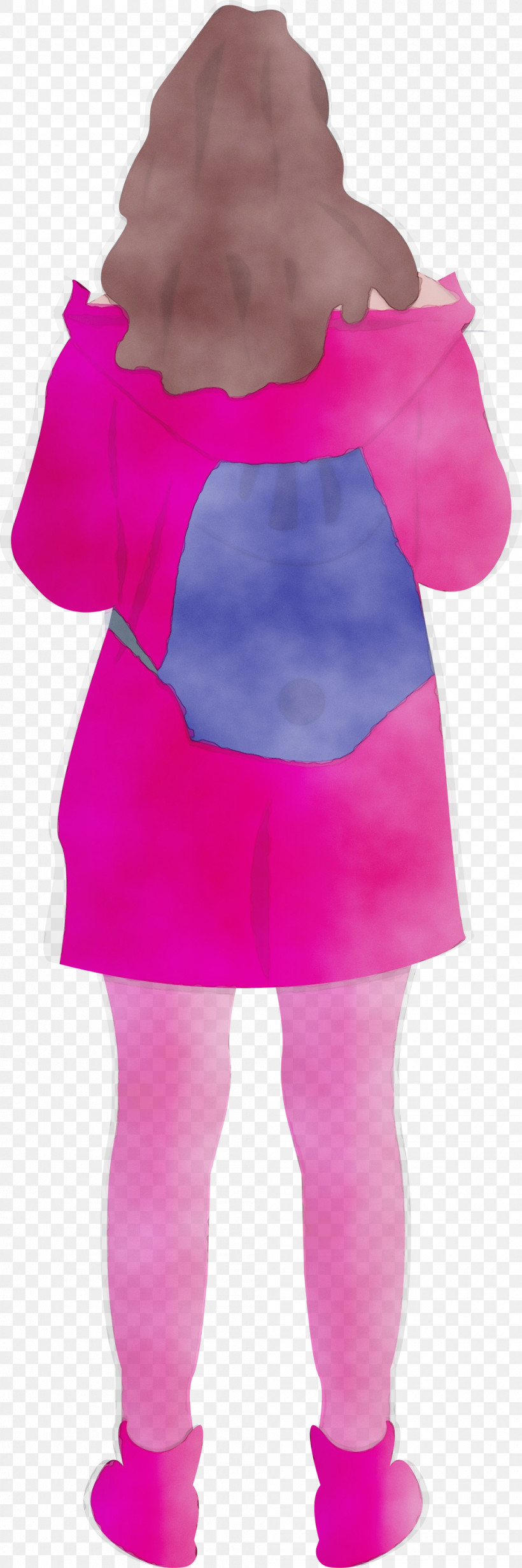 Clothing Pink Magenta Purple Costume, PNG, 1000x3000px, Girl, Clothing, Costume, Dress, Magenta Download Free
