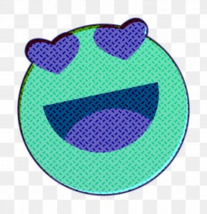 Electric Blue Smile - Emoji Icon Emoticon Heart Icon PNG