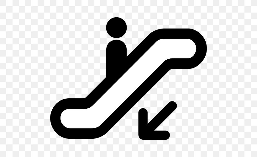 Escalator Symbol, PNG, 500x500px, Escalator, Area, Black And White, Brand, Dot Pictograms Download Free