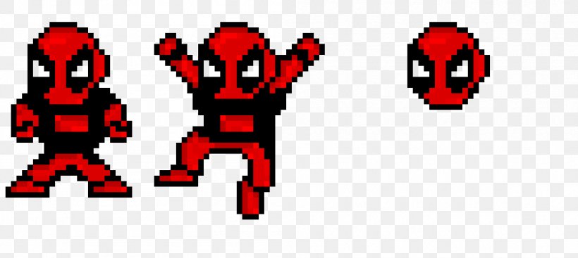Deadpool Spider-Man Sprite Pixel Art, PNG, 1050x470px, Deadpool, Character, Fictional Character, Logo, Pixel Art Download Free