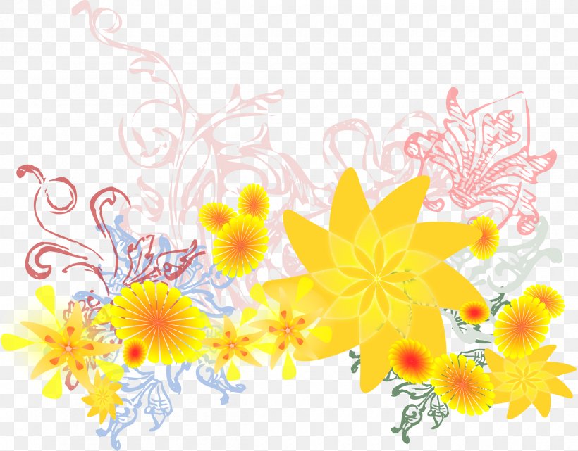 Flower Yellow Clip Art, PNG, 2400x1878px, Flower, Art, Blue, Chrysanths, Color Download Free