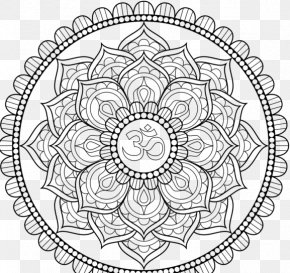 Download Mandala Coloring Book Om Meditation Png 626x619px Mandala Area Black And White Buddhist Symbolism Chakra Download Free