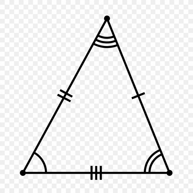 Isosceles Triangle Equilateral Triangle Congruence Right Triangle, PNG, 1024x1024px, Triangle, Acute And Obtuse Triangles, Altitude, Area, Black Download Free