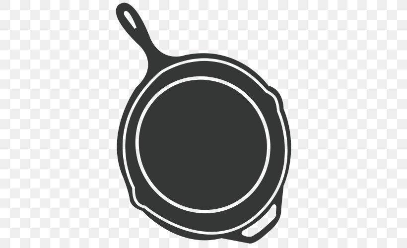 Frying Pan Cast-iron Cookware Cast Iron Clip Art, PNG, 500x500px, Frying Pan, Black, Black And White, Cast Iron, Castiron Cookware Download Free