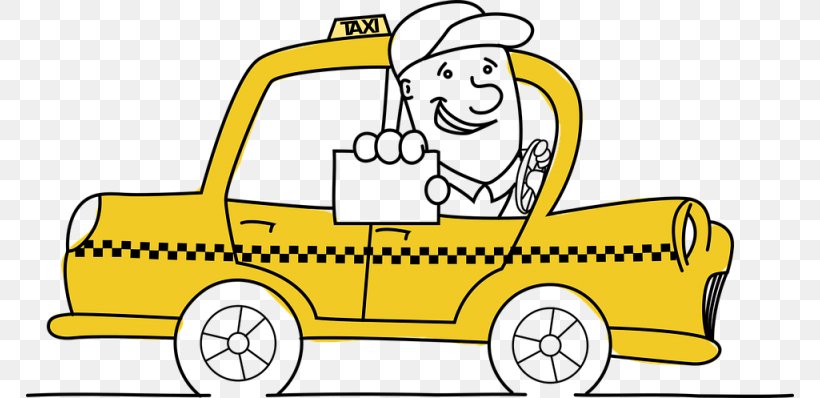 Taxi Driver Train Driving Clip Art, PNG, 768x398px, Taxi, Artwork, Automotive Design, Black And White, Car Download Free