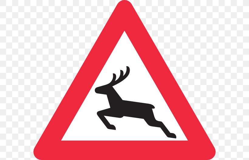 Deer Traffic Sign Road Warning Sign, PNG, 600x527px, Deer, Area, Brand, Driving, Junction Download Free