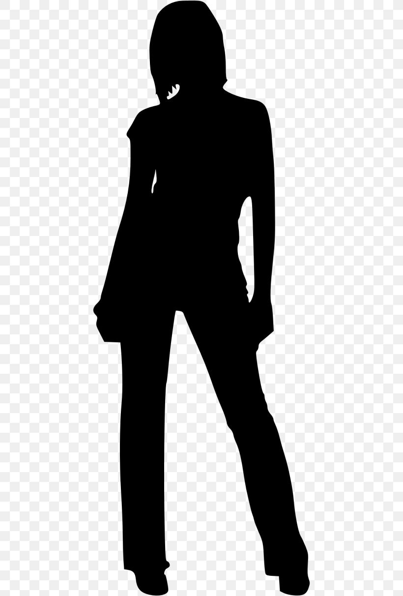 Black Standing Silhouette Male Black-and-white, PNG, 443x1212px, Black, Blackandwhite, Human, Leg, Male Download Free