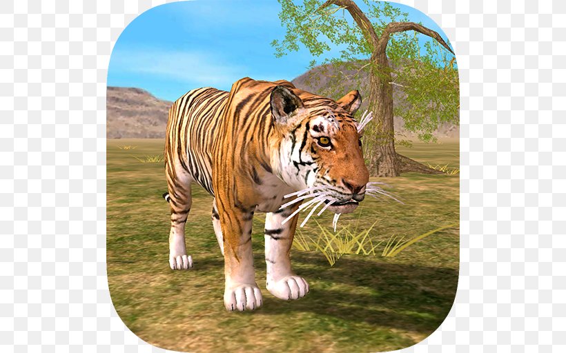 Tiger Adventure Black Tiger Simulator 3D Super Tiger Simulator 3D PicaSim: Flight Simulator, PNG, 512x512px, Tiger, Android, Big Cats, Carnivoran, Cat Like Mammal Download Free