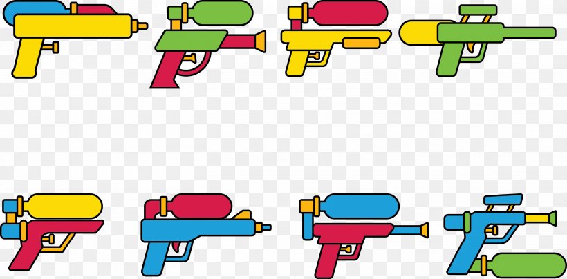 Vector Jet Water Gun Toy, PNG, 2818x1390px, Vector Jet, Area, Cartoon,  Fictional Character, Firearm Download Free