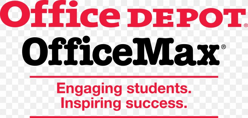 Logo Office Depot OfficeMax Banner Brand, PNG, 2142x1019px, Logo, Advertising, Area, Banner, Blanket Download Free