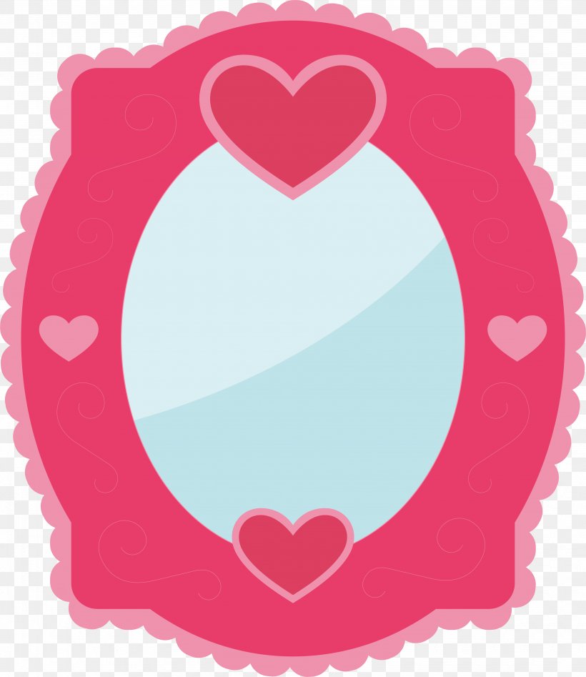 Mirror Pink Red Clip Art, PNG, 3885x4487px, Watercolor, Cartoon, Flower, Frame, Heart Download Free
