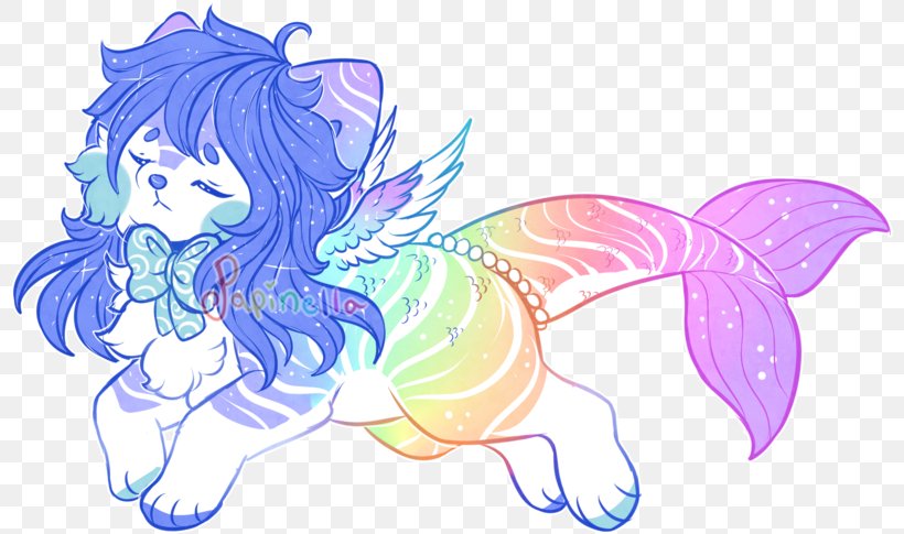 Fairy Mermaid Rainbow Legendary Creature, PNG, 800x485px, Watercolor, Cartoon, Flower, Frame, Heart Download Free