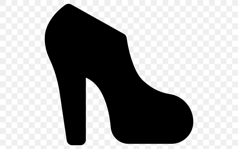 High-heeled Shoe Clip Art, PNG, 512x512px, Shoe, Ankle, Black, Black And White, Clothing Accessories Download Free