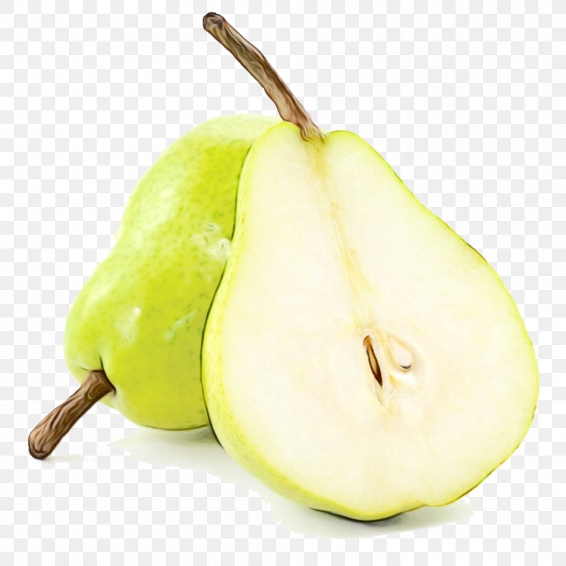 Pear Pear Plant Food Fruit, PNG, 1000x1000px, Watercolor, Food, Fruit, Natural Foods, Paint Download Free