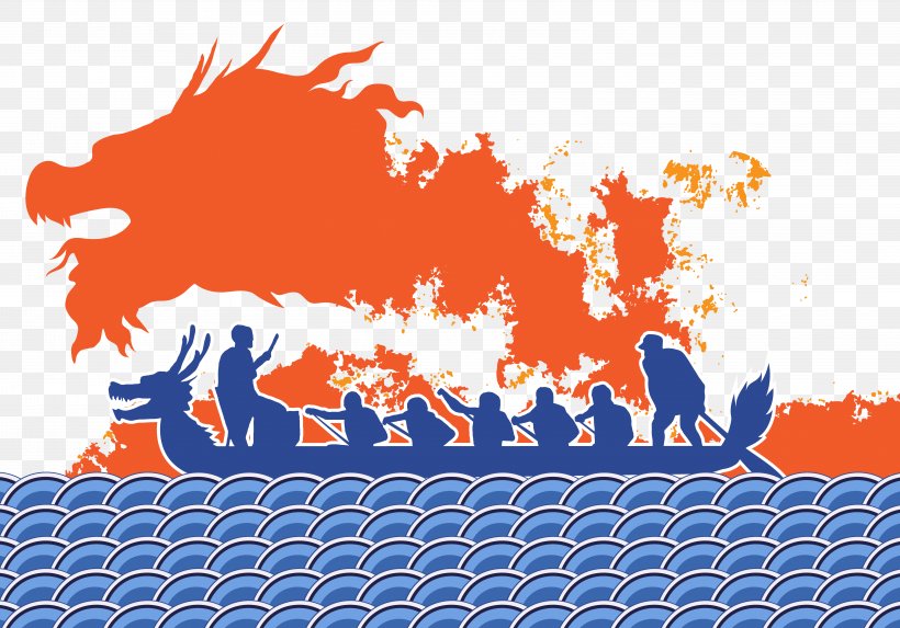 Dragon Boat Festival Illustration, PNG, 5833x4083px, Dragon Boat, Area, Art, Blue, Boat Download Free
