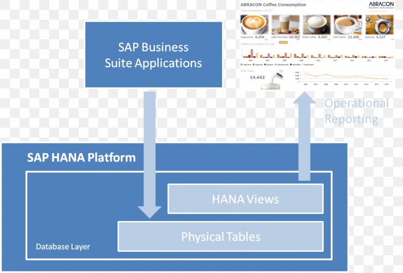 SAP HANA SAP NetWeaver Business Warehouse SAP SE SAP ERP In-memory Database, PNG, 1138x772px, Sap Hana, Advertising, Area, Brand, Business Intelligence Download Free