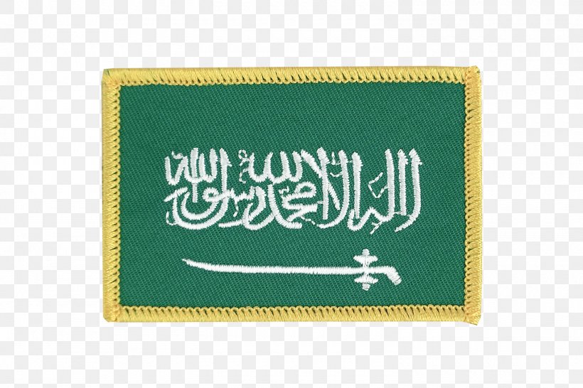 Flag Of Saudi Arabia Flag Of Saudi Arabia Fahne Embroidered Patch, PNG ...