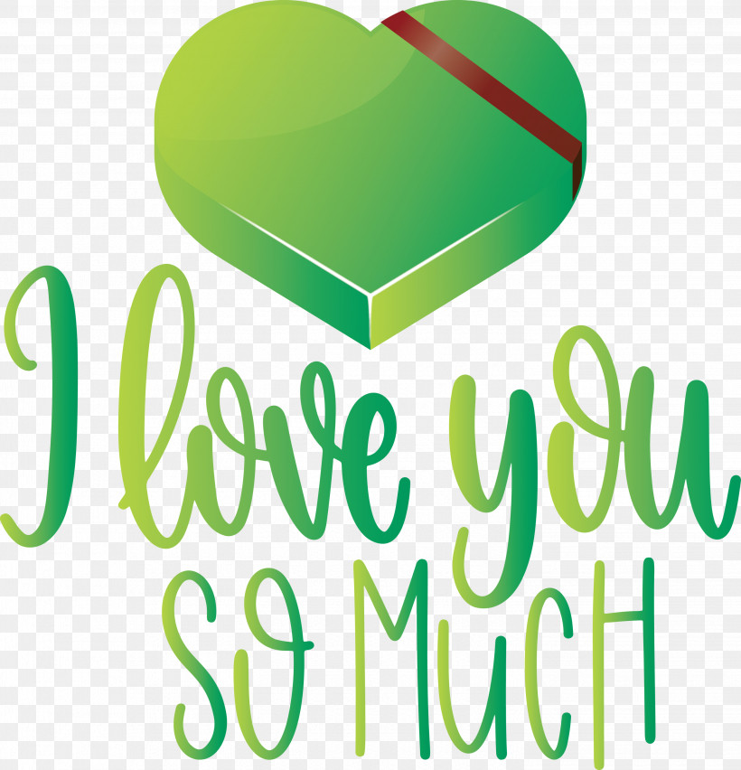 I Love You So Much Valentines Day Love, PNG, 2887x3000px, I Love You So Much, Geometry, Green, Line, Logo Download Free