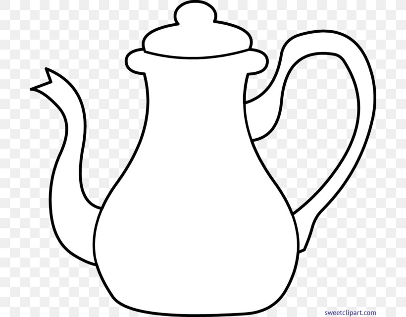 Teapot Kettle Clip Art, PNG, 700x640px, Tea, Black And White, Coffeemaker, Crock, Cup Download Free