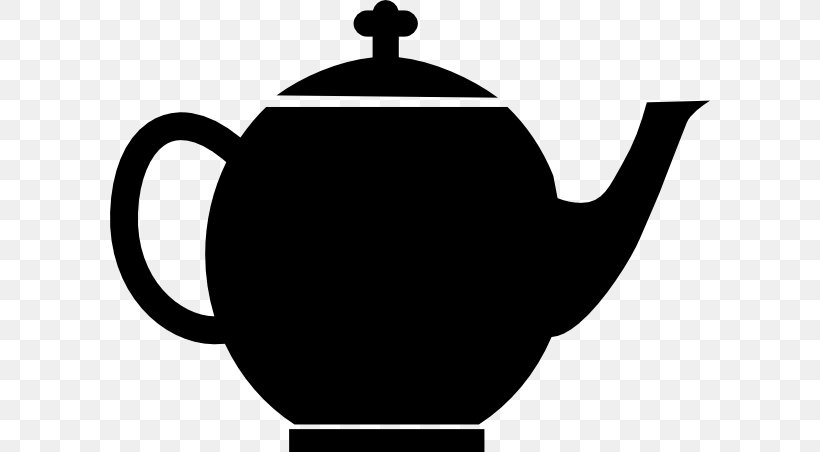 Teapot Teacup Clip Art, PNG, 600x452px, Tea, Black, Black And White, Brand, Coffee Cup Download Free