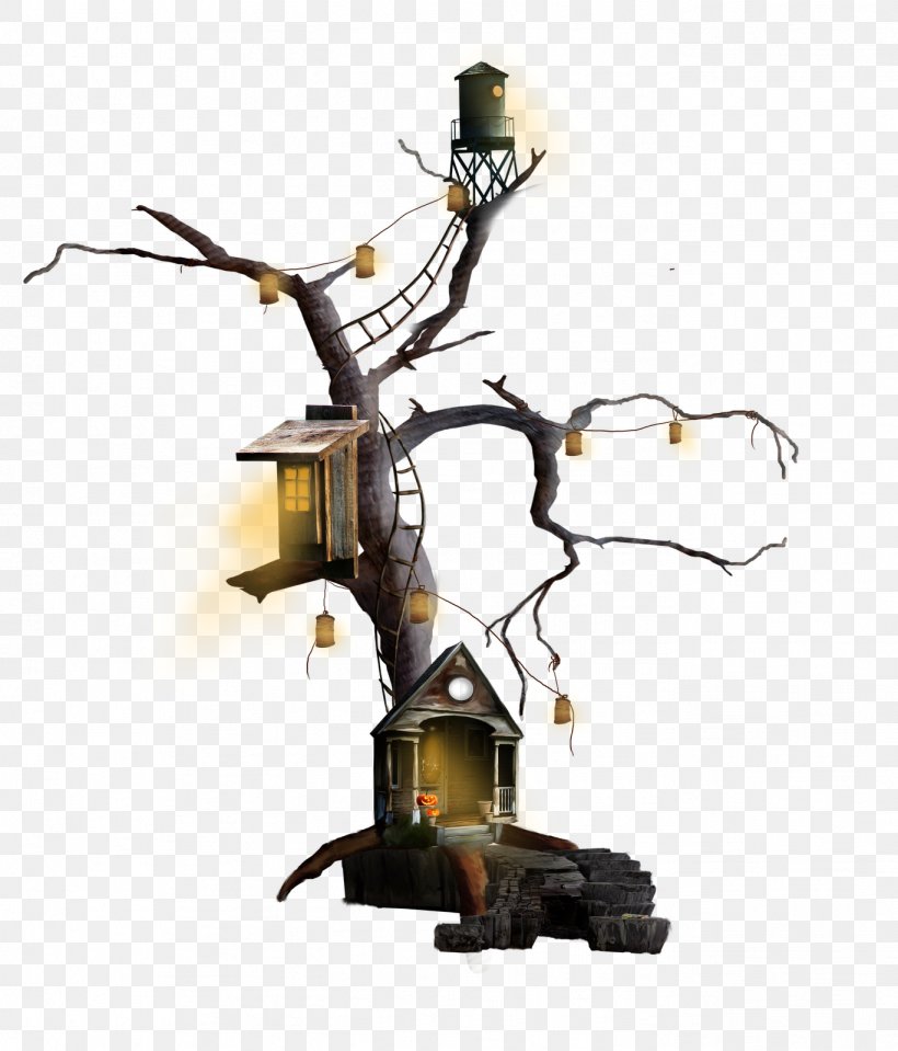 Tree House Halloween Clip Art, PNG, 1368x1600px, Tree, Christmas Tree, Gratis, Halloween, Halloween Tree Download Free