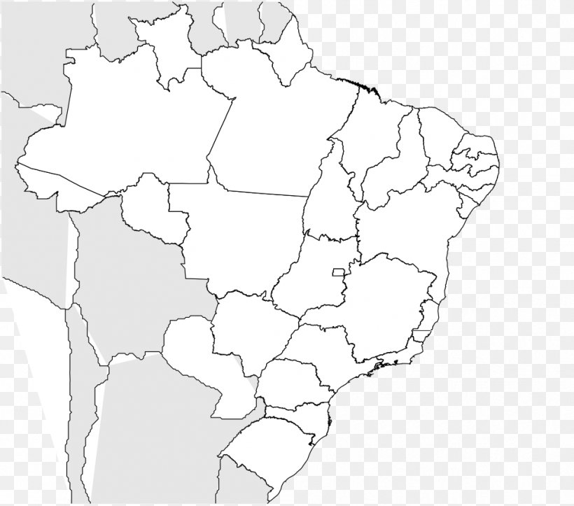 Regions Of Brazil Blank Map Flag Of Brazil Clip Art, PNG, 999x881px, Regions Of Brazil, Area, Black And White, Blank Map, Brazil Download Free