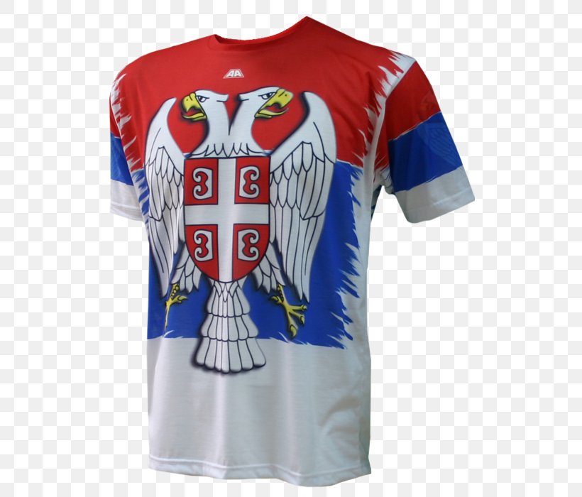 T-shirt Serbia National Football Team Sports Fan Jersey 2018 World Cup, PNG, 574x700px, 2018 World Cup, Tshirt, Active Shirt, Brand, Clothing Download Free