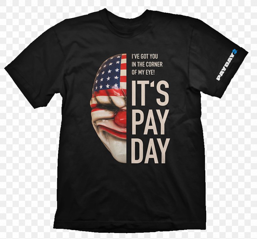 T-shirt Payday 2 Hoodie Unisex, PNG, 860x800px, Tshirt, Active Shirt, Black, Brand, Clothing Download Free