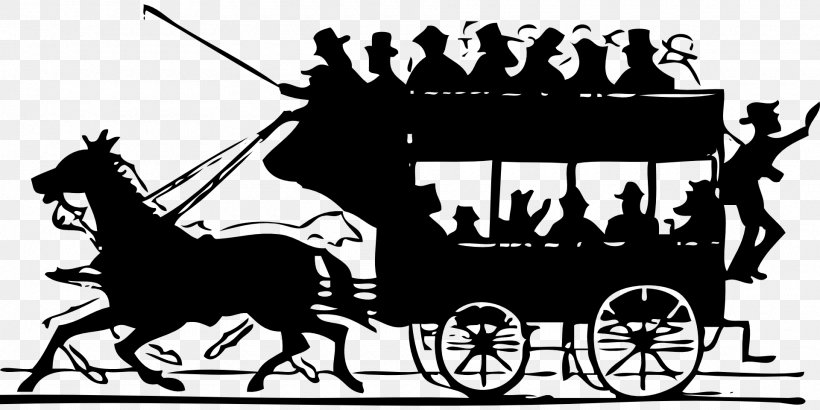Vector Graphics Clip Art Illustration Silhouette, PNG, 1920x960px, Silhouette, Art, Blackandwhite, Carriage, Cart Download Free