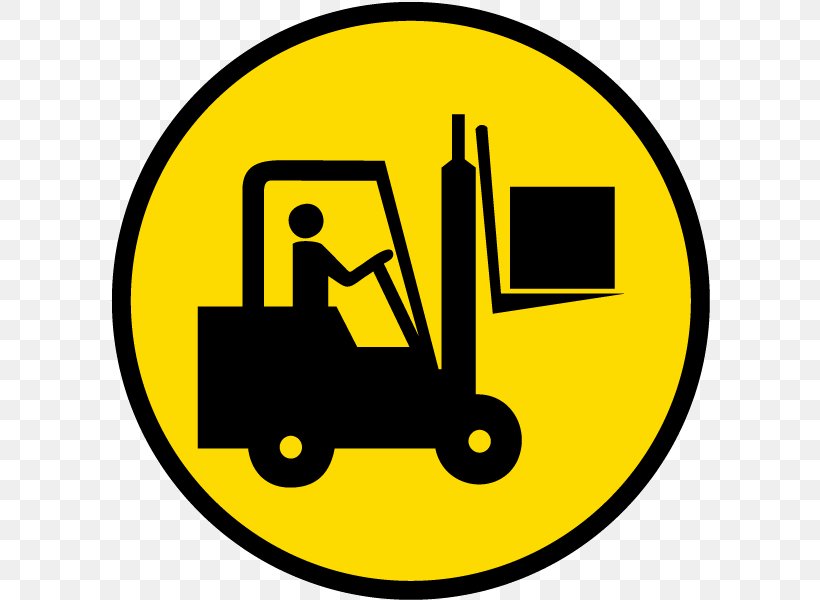 Forklift Safety Sticker Construction Sign, PNG, 600x600px, Forklift, Area, Construction, Construction Site Safety, Decal Download Free