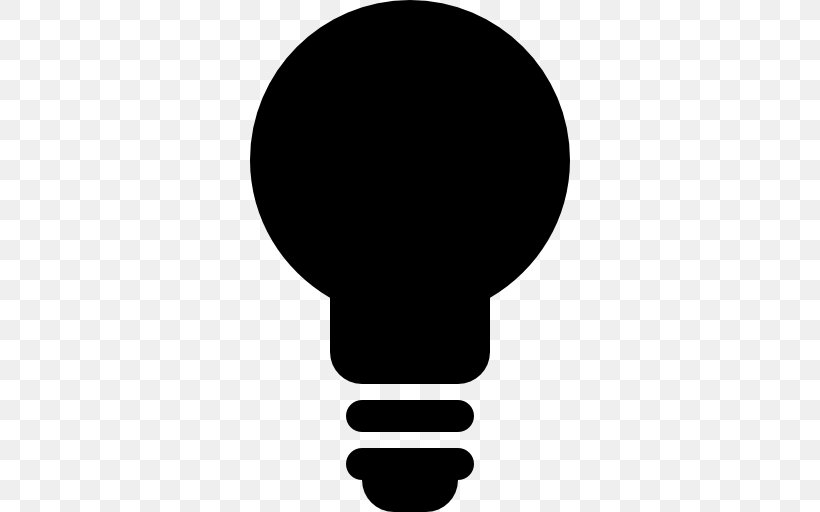 Incandescent Light Bulb, PNG, 512x512px, Light, Black, Black And White, Computer Font, Incandescent Light Bulb Download Free