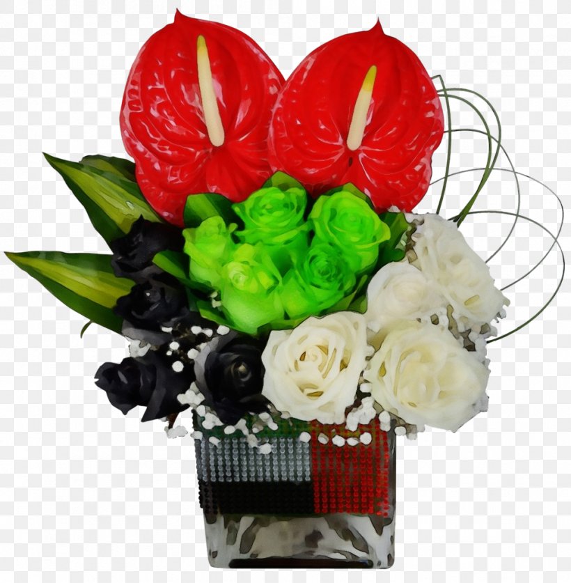 Rose, PNG, 1003x1024px, Watercolor, Anthurium, Bouquet, Cut Flowers, Floristry Download Free