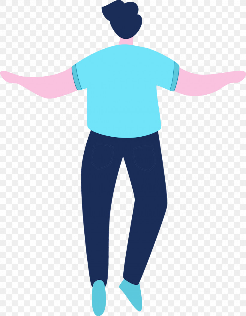 Standing Turquoise Arm Animation Gesture, PNG, 2337x3000px, Watercolor, Animation, Arm, Gesture, Paint Download Free