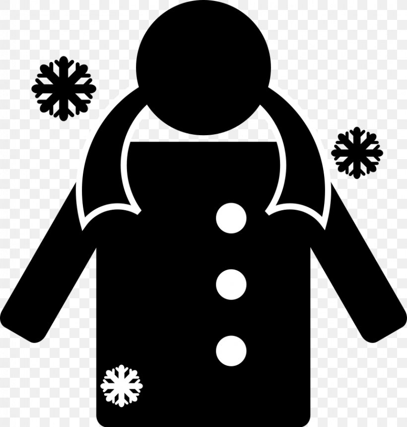 snow clothes clipart black