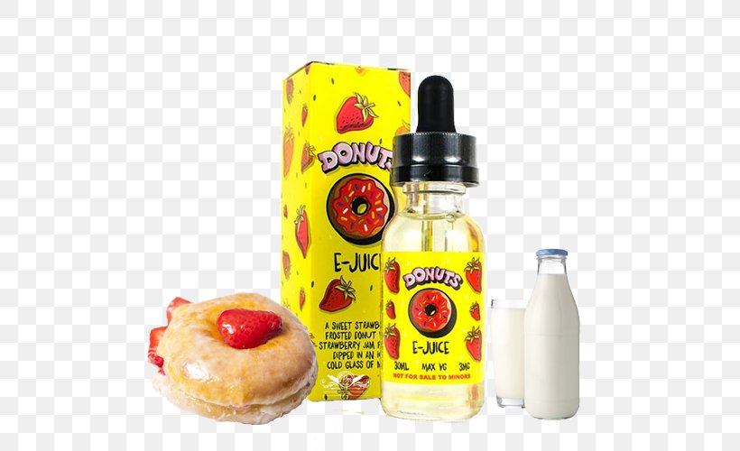 Donuts Juice Flavor Milk Electronic Cigarette Aerosol And Liquid, PNG, 500x500px, Donuts, Breakfast Cereal, Condiment, Electronic Cigarette, Flavor Download Free