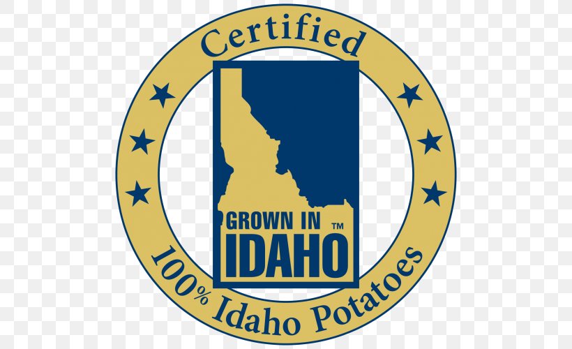 Idaho Potato Museum Idaho Potato Commission Famous Idaho Potato Bowl Mashed Potato, PNG, 500x500px, Idaho Potato Museum, Area, Brand, Certification Mark, Emblem Download Free