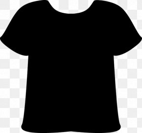 M - T-shirt Shoulder Sleeve Black & White PNG