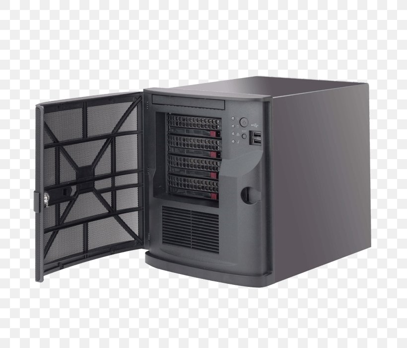 Computer Cases & Housings Power Supply Unit Super Micro Computer, Inc. Mini-ITX Supermicro 200W Mini 1U Rackmount Server Chassis, PNG, 700x700px, 19inch Rack, Computer Cases Housings, Computer, Computer Case, Computer Servers Download Free