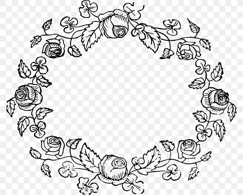 Embroidery Wreath Flower Pattern, PNG, 778x660px, Embroidery, Area, Art, Black And White, Craft Download Free