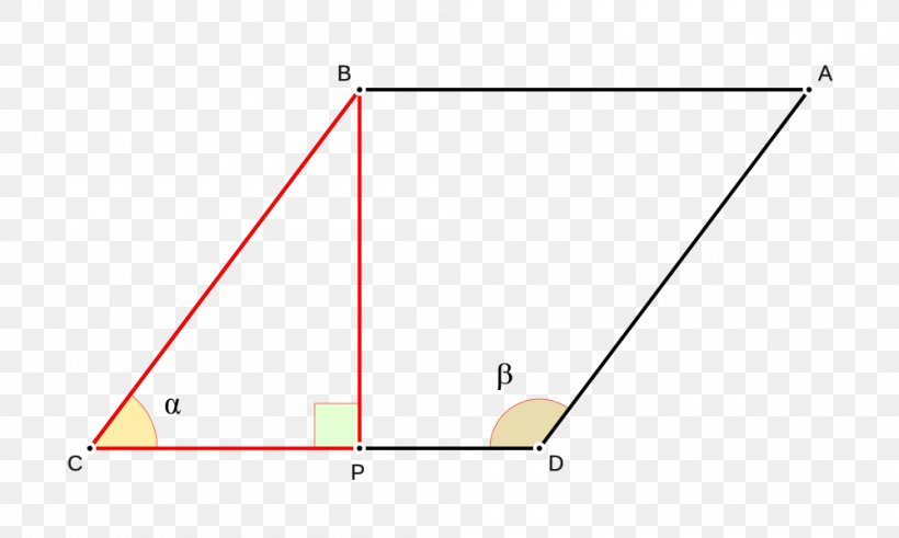 Area Triangle Parallelogram Rhombus, PNG, 1000x600px, Area, Altezza, Base, Diagonal, Diagram Download Free